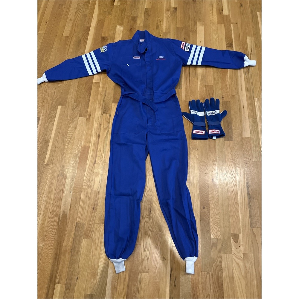 Ford Racing SFI Fire Suit & Gloves, Late 1990s / Signed Championship Weekend